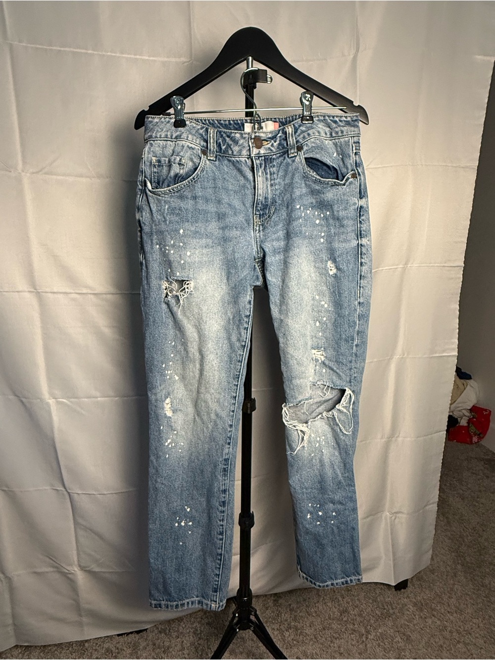 CAbi Light Blue Distressed Boyfriend Jeans